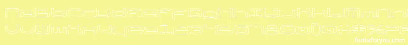 ThundergodOutline Font – White Fonts on Yellow Background