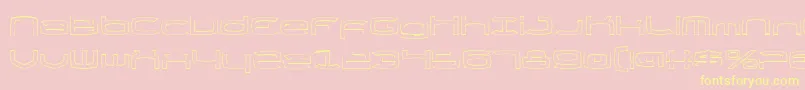 ThundergodOutline Font – Yellow Fonts on Pink Background