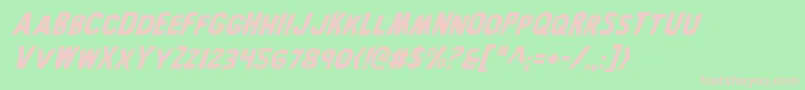 Bronici Font – Pink Fonts on Green Background