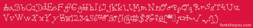 StepOnStep Font – Pink Fonts on Red Background