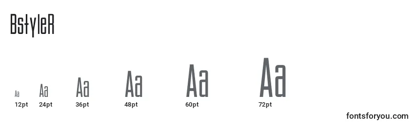 BstyleR Font Sizes