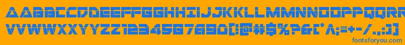 Libertyislandlaser Font – Blue Fonts on Orange Background