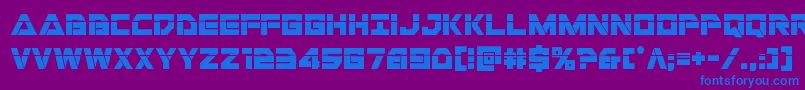 Libertyislandlaser Font – Blue Fonts on Purple Background