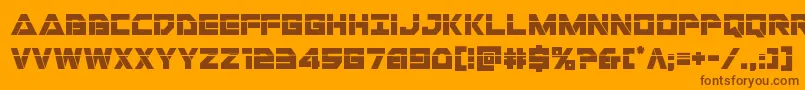 Libertyislandlaser Font – Brown Fonts on Orange Background