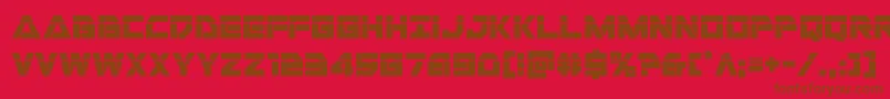Libertyislandlaserフォントについての詳細 フォントLibertyislandlaser – 赤い背景に茶色の文字