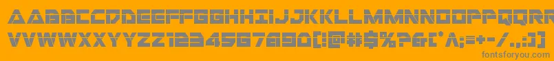 Libertyislandlaser Font – Gray Fonts on Orange Background