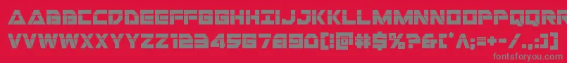 フォントLibertyislandlaser – 赤い背景に灰色の文字