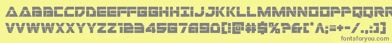 Libertyislandlaser Font – Gray Fonts on Yellow Background