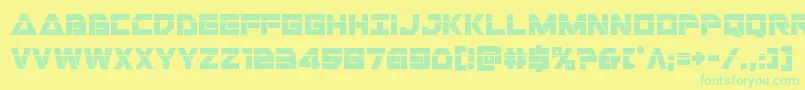 Libertyislandlaser Font – Green Fonts on Yellow Background