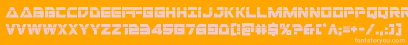 Libertyislandlaser Font – Pink Fonts on Orange Background