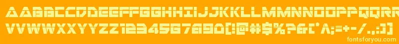 Подробнее о шрифте Libertyislandlaser Шрифт Libertyislandlaser – жёлтые шрифты на оранжевом фоне