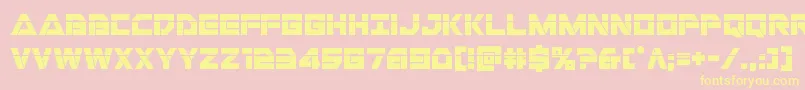 Libertyislandlaser Font – Yellow Fonts on Pink Background