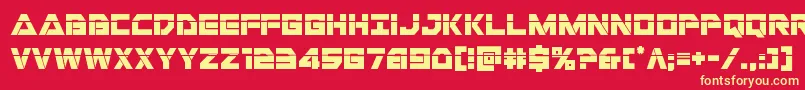 Libertyislandlaser Font – Yellow Fonts on Red Background