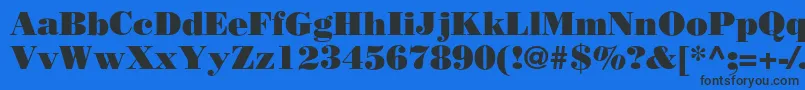 RothniPoster Font – Black Fonts on Blue Background