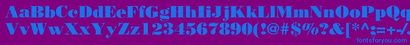 RothniPoster Font – Blue Fonts on Purple Background