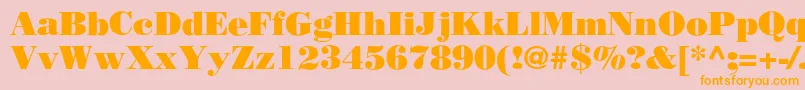 RothniPoster Font – Orange Fonts on Pink Background