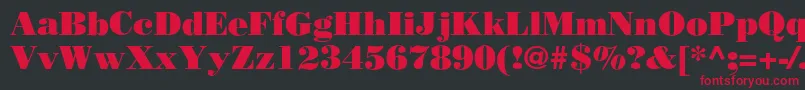 RothniPoster Font – Red Fonts on Black Background