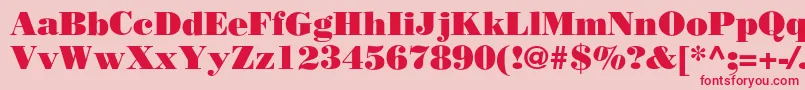 RothniPoster Font – Red Fonts on Pink Background