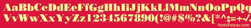 RothniPoster Font – Yellow Fonts on Red Background