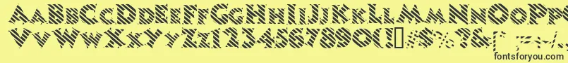 Candystripe Font – Black Fonts on Yellow Background