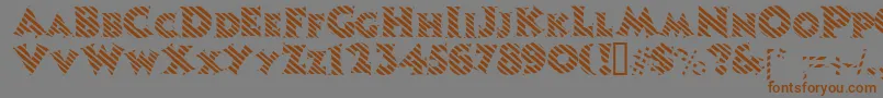 Fonte Candystripe – fontes marrons em um fundo cinza