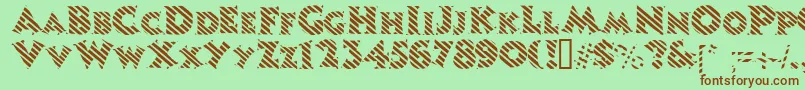 Candystripe Font – Brown Fonts on Green Background