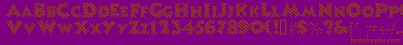 Candystripe Font – Brown Fonts on Purple Background
