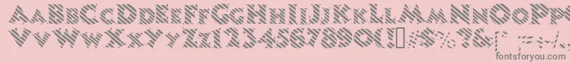 Candystripe Font – Gray Fonts on Pink Background