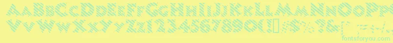 Candystripe Font – Green Fonts on Yellow Background