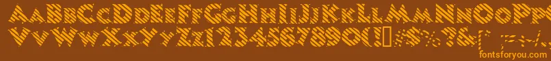 Candystripe Font – Orange Fonts on Brown Background