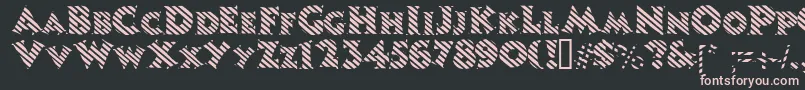 Candystripe Font – Pink Fonts on Black Background
