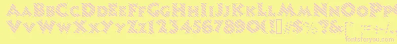 Candystripe Font – Pink Fonts on Yellow Background