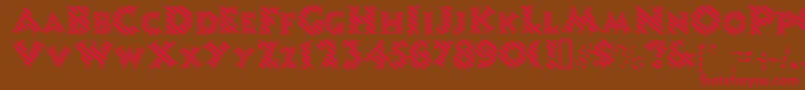 Шрифт Candystripe – красные шрифты на коричневом фоне