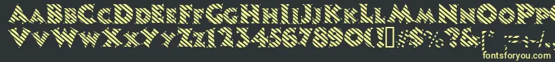 Candystripe Font – Yellow Fonts on Black Background