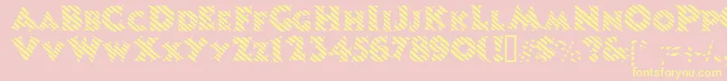 Candystripe Font – Yellow Fonts on Pink Background