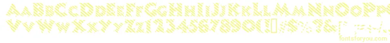 Czcionka Candystripe – żółte czcionki