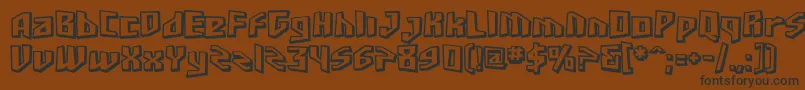 Sfjunkcultureshaded Font – Black Fonts on Brown Background