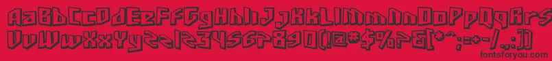 Sfjunkcultureshaded Font – Black Fonts on Red Background