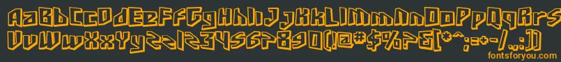 Sfjunkcultureshaded Font – Orange Fonts on Black Background