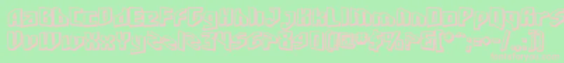 Sfjunkcultureshaded Font – Pink Fonts on Green Background