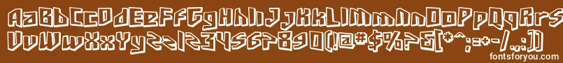 fuente Sfjunkcultureshaded – Fuentes Blancas Sobre Fondo Marrón