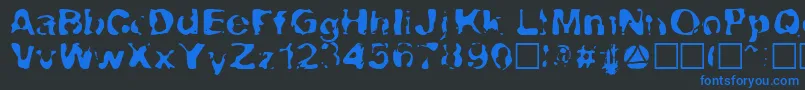 Lavalava Font – Blue Fonts on Black Background