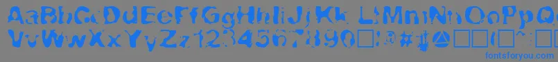 フォントLavalava – 灰色の背景に青い文字