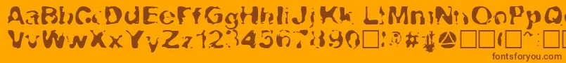 Lavalava Font – Brown Fonts on Orange Background