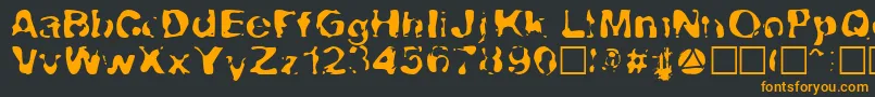 フォントLavalava – 黒い背景にオレンジの文字