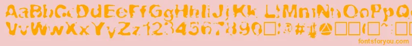 Lavalava Font – Orange Fonts on Pink Background