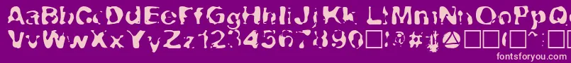 Lavalava Font – Pink Fonts on Purple Background