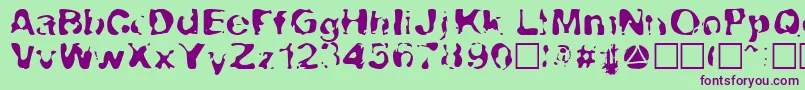 Lavalava Font – Purple Fonts on Green Background