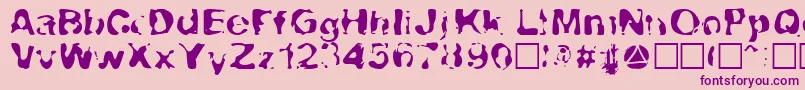 Lavalava Font – Purple Fonts on Pink Background