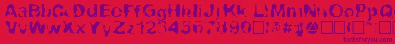 Lavalava Font – Purple Fonts on Red Background